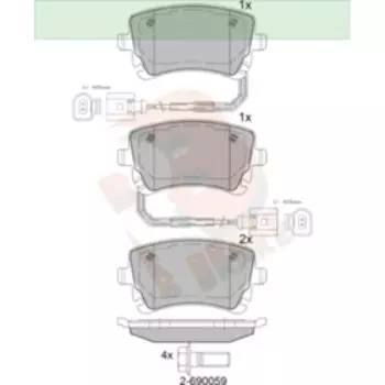 Дисковые тормозные колодки R BRAKE RB1674