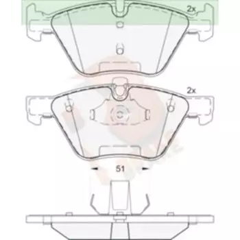 Дисковые тормозные колодки R BRAKE RB1683