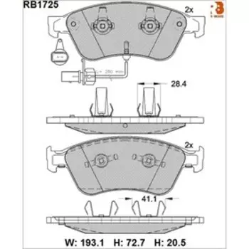 Дисковые тормозные колодки R BRAKE RB1725