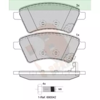 Дисковые тормозные колодки R BRAKE RB1758-700