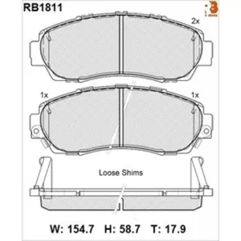 Дисковые тормозные колодки R BRAKE RB1811