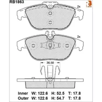 Дисковые тормозные колодки R BRAKE RB1863