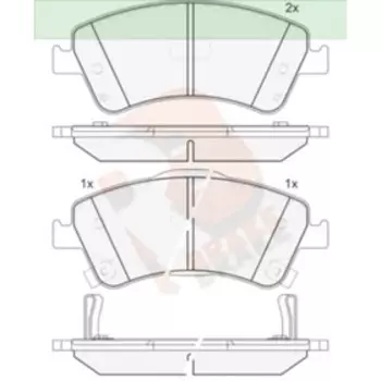 Дисковые тормозные колодки R BRAKE RB1871