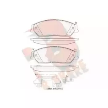 Дисковые тормозные колодки R BRAKE RB2077