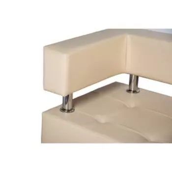 Диван офисный трёхместный «Райли», экокожа, цвет бежевый глянец