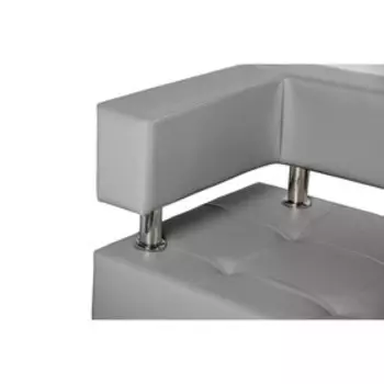 Диван офисный трёхместный «Райли», экокожа, цвет серый