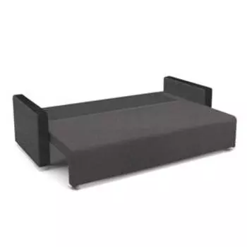 Диван «Алиса 4», еврокнижка, бельевой ящик, ткань рогожка, цвет bahama steel/marvel black