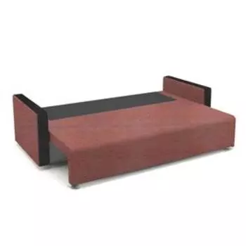 Диван «Алиса 4», еврокнижка, цвет savana plus coral / savana plus ivory / мarvel dark brown