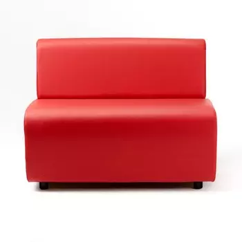 Диван офисный «Клик Мебель. Лачи», экокожа, цвет красный