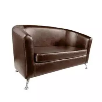 Диван офисный «Во», 2Д экокожа, цвет TEOS BROWN