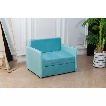 Диван-кровать «Марсель», механизм выкатной, велюр, цвет бирюзовый