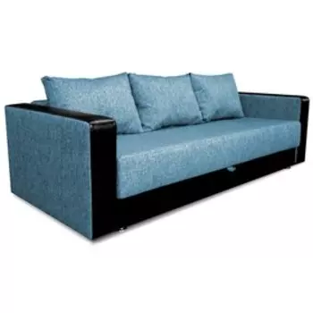 Диван «ЛИДЕР», спальное место 14001950 мм, рогожка. цвет denim/sanny black