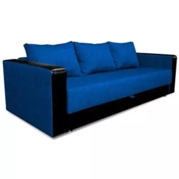 Диван «ЛИДЕР», спальное место 14001950 мм, рогожка. цвет ocean/sanny black