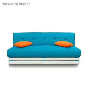 Диван «Манго 1», 11001960 мм, обивка бирюзовая, подушки оранжевые