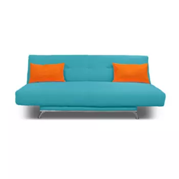Диван «Манго 2», 11001920 мм, обивка бирюзовая, подушки оранжевые