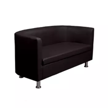 Диван офисный «Марс», экокожа, цвет черный глянец