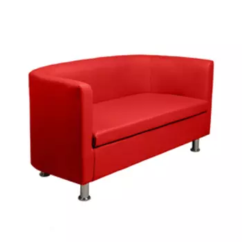 Диван офисный «Марс», экокожа, цвет красный