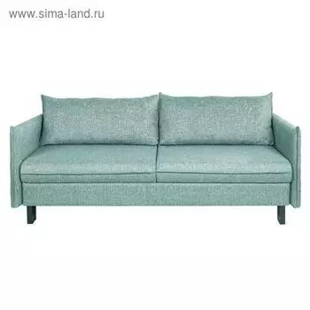 Диван прямой «Матис» с подлокотниками, спальное место 13001950 мм, ткань рогожка, цвет azure