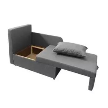 Диван кушетка NEXT NICE, со спальным местом 7501950 мм, ткань велюр Nice Grey