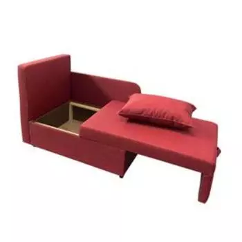 Диван кушетка NEXT NICE, со спальным местом 7501950 мм, ткань велюр Shaggy RED