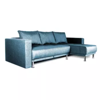 Диван угловой NEXT, с подлокотниками, спальное место 14502050 мм, обивка рогожка, цвет denim