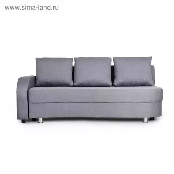 Диван прямой «Гитара», ППУ, еврокнижка, цвет серый / квадро плейн грей