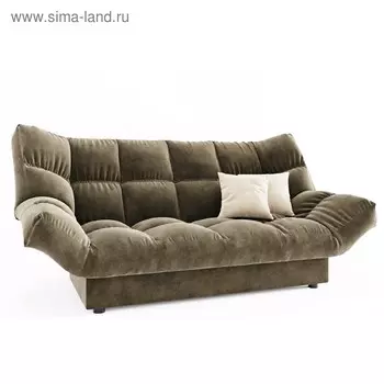 Диван прямой «Клик кляк», механизм книжка, спальное место 1350 х 2080 мм, цвет селфи 03/подушки селфи 01