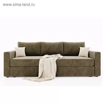 Диван прямой «Олимп 1», пружинный блок, еврокнижка, селфи 03 / подушки селфи 01