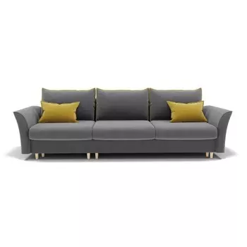 Диван-трансформер «Барселона 2», пантограф, угол левый, велюр, цвет селфи 07 / подушки 08