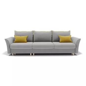 Диван-трансформер «Барселона 2», пантограф, угол левый, велюр, цвет селфи 15 / подушки 08