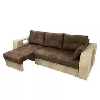 Диван-трансформер «Оптимус», механизм еврокнижка, цвет эмилия дарк браун / эмилия милк