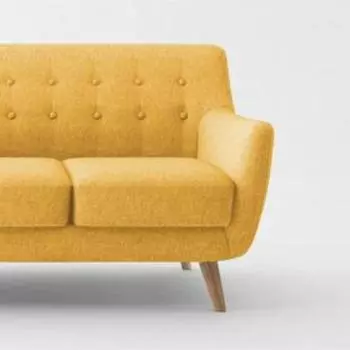 Диван трёхместный Picasso, 1860 × 850 × 830 мм, цвет горчичный