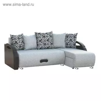 Диван угловой «Юпитер», 14001930 мм, обивка аслан серый