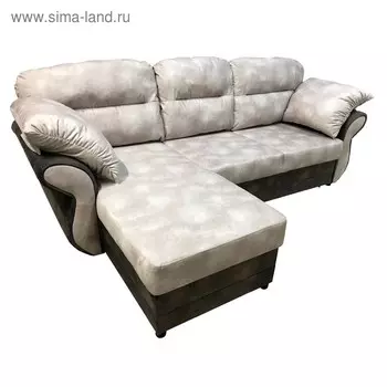 Диван угловой «Сфера», c подлокотниками, спальное место 14002000 мм, обивка велюр, цвет iris latte/венус шоколад