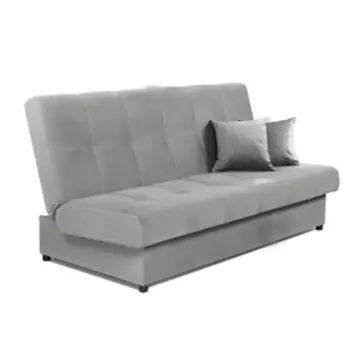 Диван «Веста», механизм книжка, ППУ, велюр, цвет серый