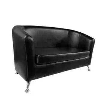 Диван офисный «Во», 2Д экокожа, цвет TEOS BLACK