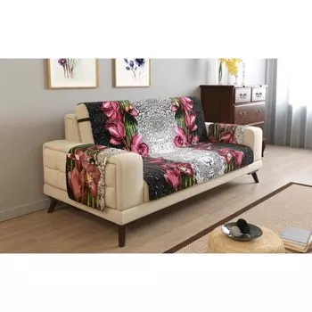 Дивандек на 2х местный диван с подлокотниками, размер 135x165 см + 30 см клапан