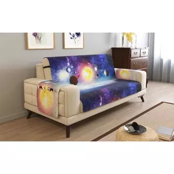 Дивандек на 2х местный диван с подлокотниками, размер 135x165 см + 30 см клапан