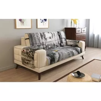 Дивандек на 3х местный диван с подлокотниками, размер 195x165 см + 30 см клапан