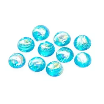 Дизайн пластиковый TNL, круглый, голубой, 10 шт