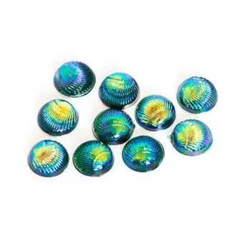 Дизайн пластиковый TNL, круглый, павлин, 10 шт