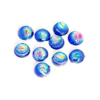 Дизайн пластиковый TNL, круглый, синий, 10 шт