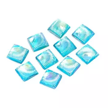 Дизайн пластиковый TNL, квадратный, голубой, 10 шт