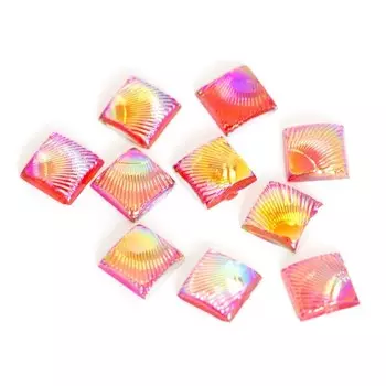 Дизайн пластиковый TNL, квадратный, радуга, 10 шт