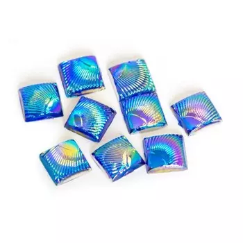 Дизайн пластиковый TNL, квадратный, синий, 10 шт