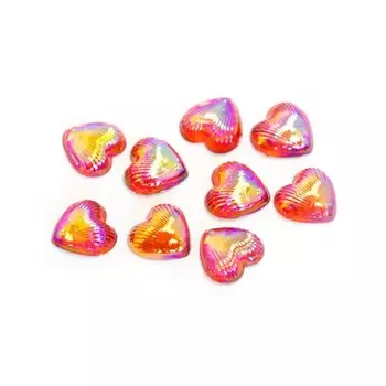 Дизайн пластиковый TNL «Сердце», радуга, 10 шт