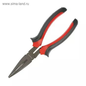 Длинногубцы MATRIX Black Nickel, 160 мм, прямые, двухкомпонентные рукоятки