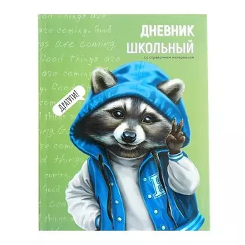 Дневник интег обл 1-11кл 48л Модный енотик,обл мел карт,мат лам,выб уф-лак,унив шпр,бл65