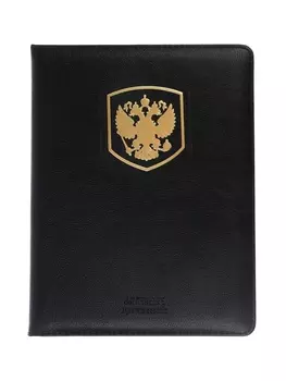 Дневник школьный 1-11 класс, deVENTE «Герб», искусственная кожа, черный