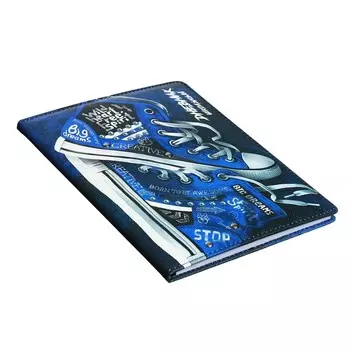 Дневник школьный для 1-11 классов "Кеды", твёрдая обложка с поролоном из искусственной кожи, металлические клёпки, 48 листов, блок офсет 80г/м2, универсальная шпаргалка